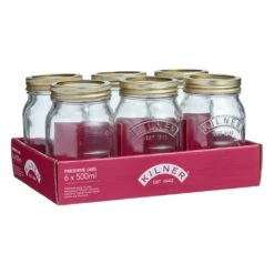 Kilner Genuine Preserve Jar 500ml Set Of 6