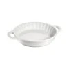 Staub Ceramic Round Pie Dish White - 24cm 1 Staub Ceramic Round Pie Dish White - 24cm -Home-Kitchen 182674