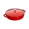 Staub Saute Pan Chistera Round - 26cm Cherry 1 Staub Saute Pan Chistera Round - 26cm Cherry -Home-Kitchen 182678