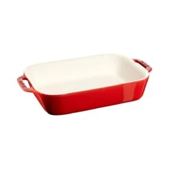 Staub Ceramic Gratin Rectangular Cherry - 27 X 20cm