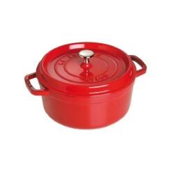 Staub Round Cocotte - 24cm Cherry Red