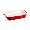 Staub Ceramic Gratin Rectangular Cherry - 34 X 24cm -Home-Kitchen 193734