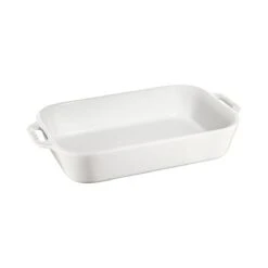 Staub Ceramic Gratin Rectangular White - 34 X 24cm