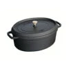 Staub Oval Cocotte - 31cm Black 1 Staub Oval Cocotte - 31cm Black -Home-Kitchen 193759