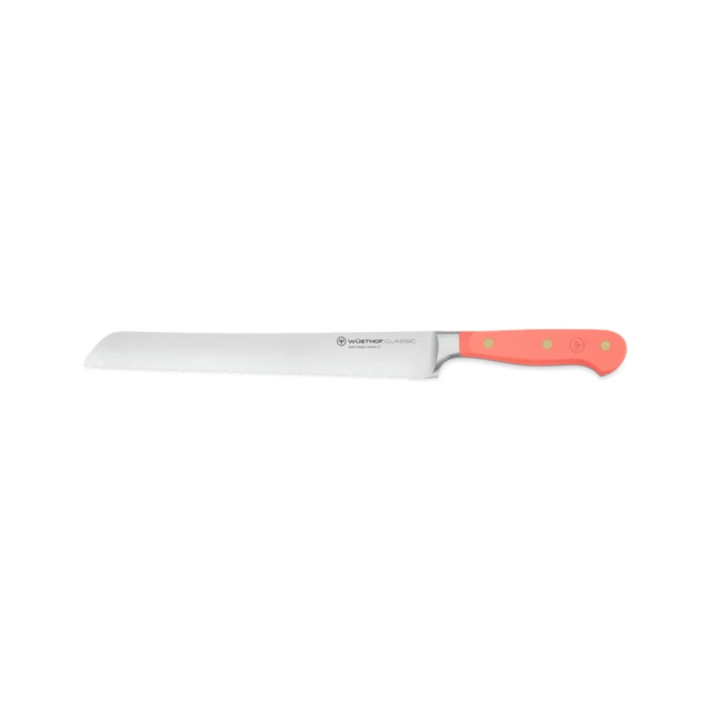 Wusthof Classic Colour Coral Peach Double-Serrated Bread Knife 23cm 3 Wusthof Classic Colour Coral Peach Double-Serrated Bread Knife 23cm