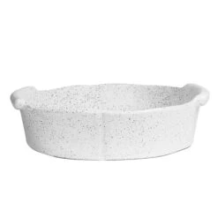 Robert Gordon Granite Baker Round White 28.8 X 24.4 X 6.8cm -Home-Kitchen 43027