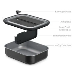 Bentgo Stainless Steel Leak-Proof Lunch Box 1.2L -Home-Kitchen 8752cbk d