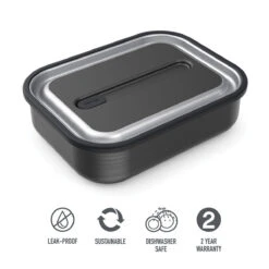 Bentgo Stainless Steel Leak-Proof Lunch Box 1.2L -Home-Kitchen 8752cbk f