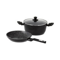Avanti Frypan And Casserole Set Marblestone 26cm
