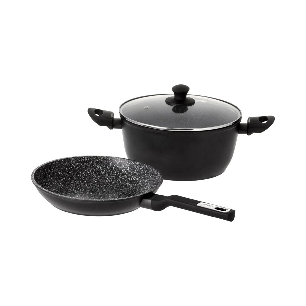 Avanti Frypan And Casserole Set Marblestone 26cm 3 Avanti Frypan And Casserole Set Marblestone 26cm