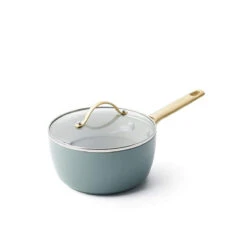 GreenPan Padova Saucepan With Lid Smokey Sky Blue 18cm (2L)