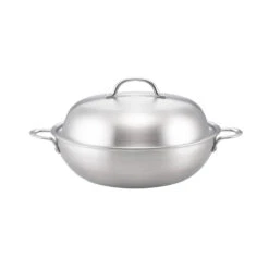 Essteele Per Amore Clad Stainless Steel Induction Covered Wok 34cm