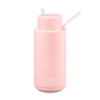 Frank Green Reusable Ceramic Bottle With Straw Lid Blush 1L