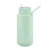Frank Green Reusable Ceramic Bottle With Straw Lid Mint Gelato 1L -Home-Kitchen FrankGreenReusableCeramicBottlewithStrawLidMintGelato1L