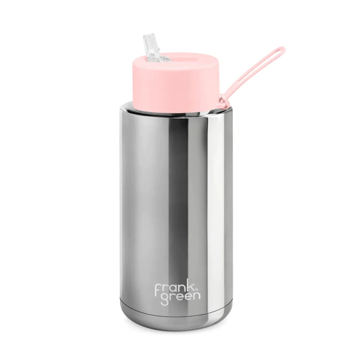 Frank Green Reusable Ceramic Bottle With Straw Lid Silver / Blushed 1L 3 Frank Green Reusable Ceramic Bottle With Straw Lid Silver / Blushed 1L