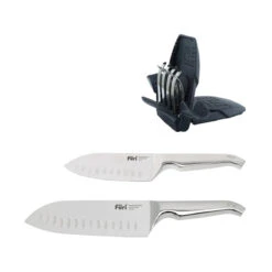 Furi 3 Piece East West Santoku & Sharpener Set