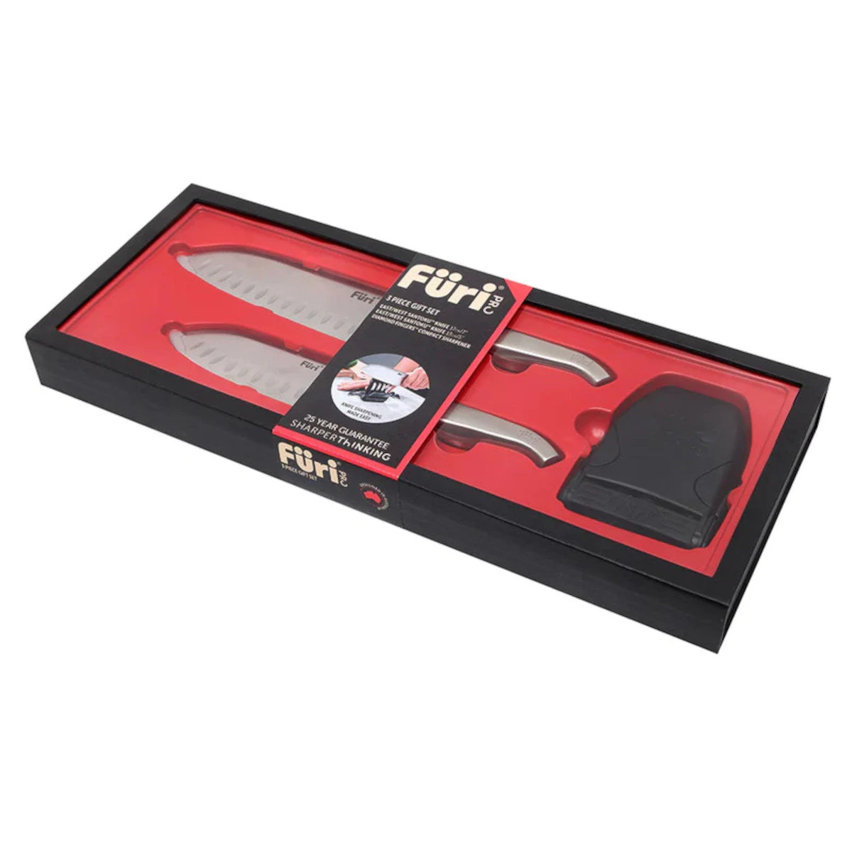 Furi 3 Piece East West Santoku & Sharpener Set 10 Furi 3 Piece East West Santoku & Sharpener Set - Image 8