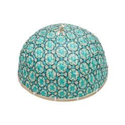 Ladelle Bamboo Woven Food Cover Blue/Teal 34cm