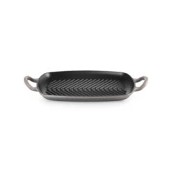 Le Creuset Signature Cast Iron Shallow Rectangular Grill Flint 30cm