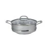 Swiss Diamond Premium Steel Universal Steamer With Lid -Home-Kitchen PSL161820c uni steamer low angle