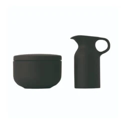 Royal Doulton Olio Black Sugar & Creamer Set