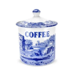 Spode Italian Coffee Canister Blue 15cm