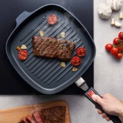 Woll Diamond Lite Induction Grill Pan 28cm -Home-Kitchen WOLL404 Diamond Lite Square Grill Detach Handle OH
