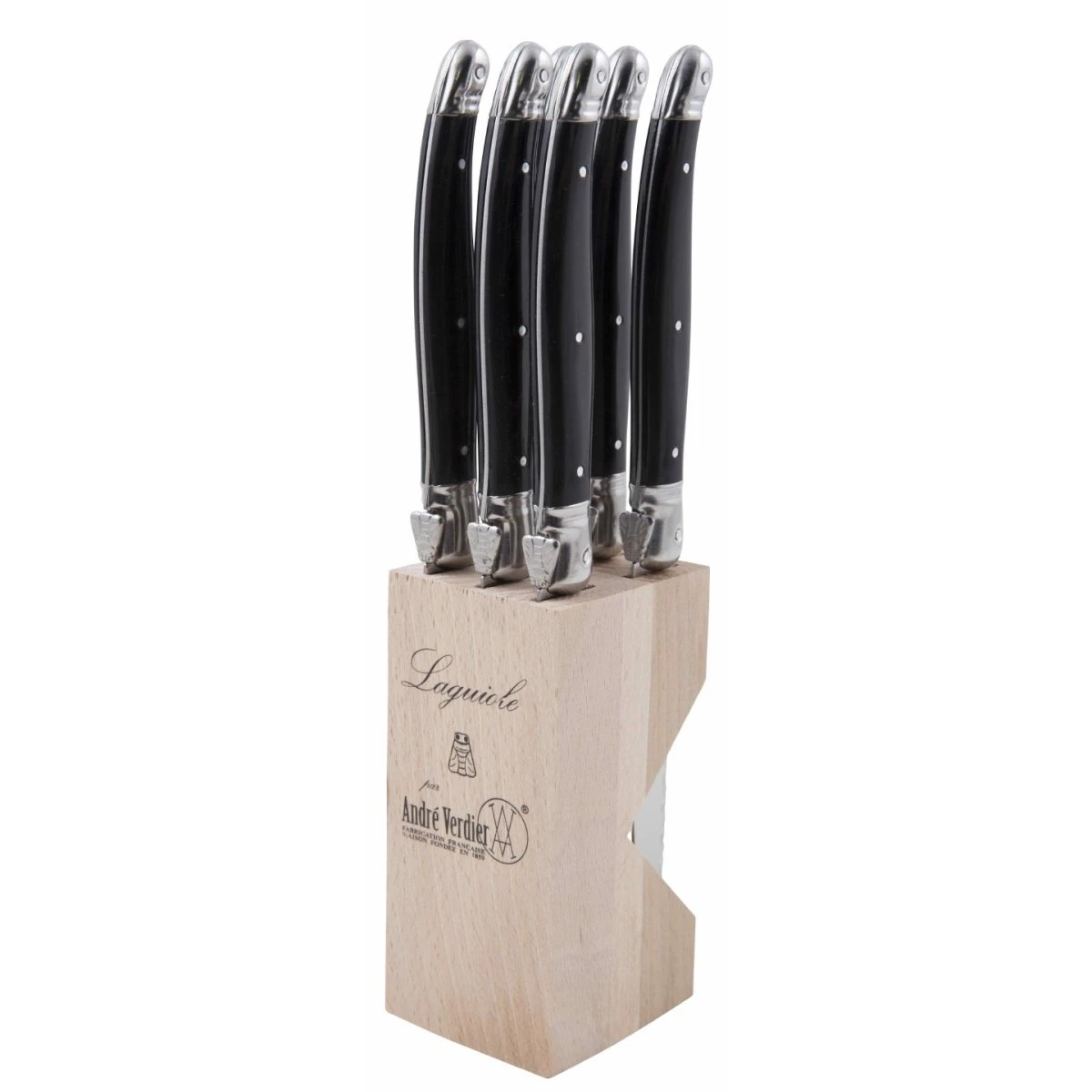 Laguiole Andre Verdier Debutant Steak Knife Black Set Of 6 3 Laguiole Andre Verdier Debutant Steak Knife Black Set Of 6