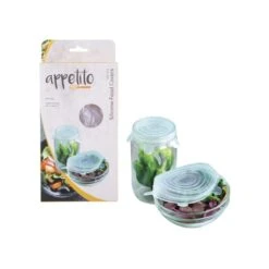 Appetito Reusable Silicone Food Covers Set Of 6