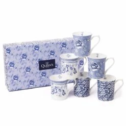 Queens Blue Story Royale Mug Set Of 6