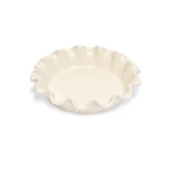 Emile Henry Ruffled Pie Dish Clay 27cm