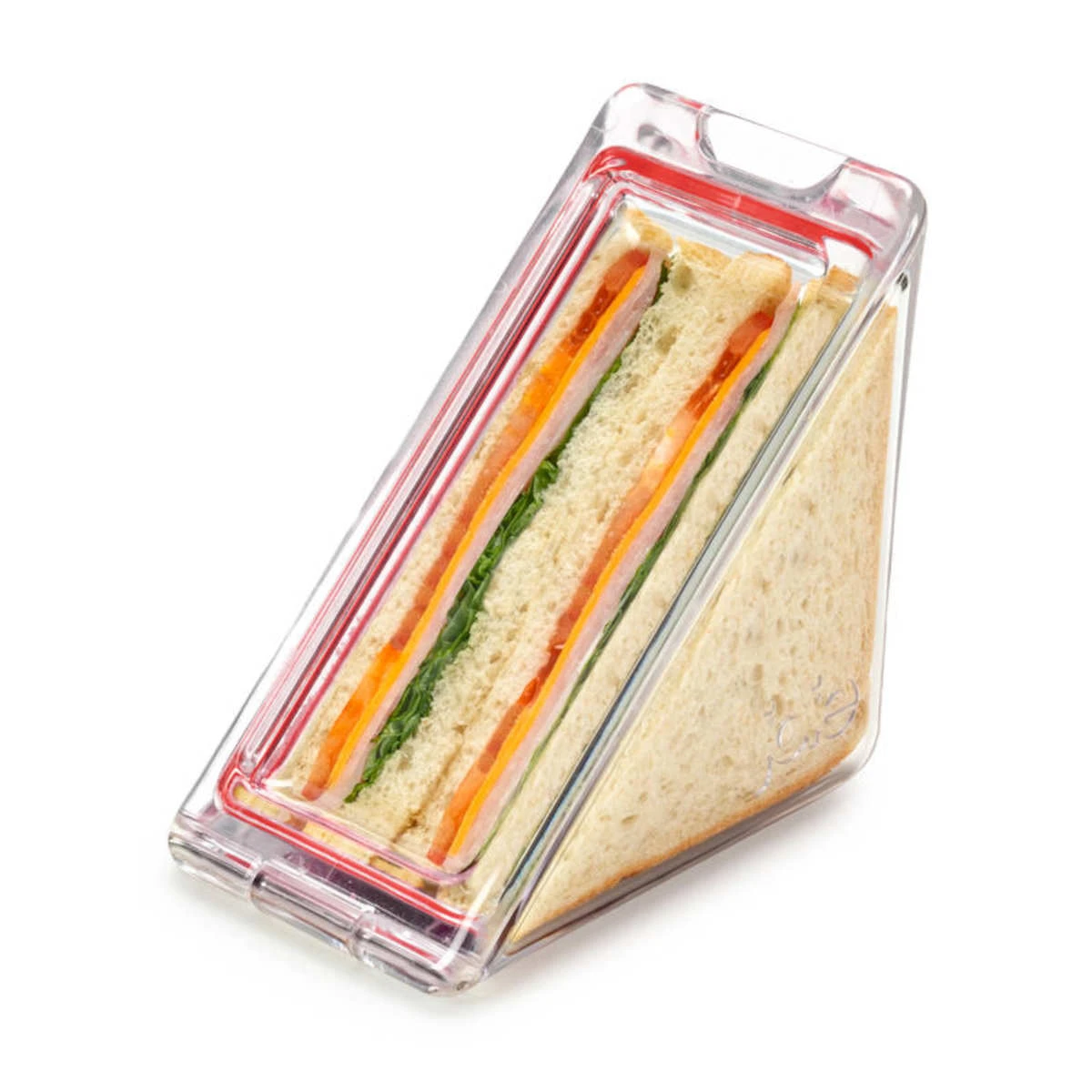 Joie Clear Triangle Lunch Sandwich Box Clear 3 Joie Clear Triangle Lunch Sandwich Box Clear