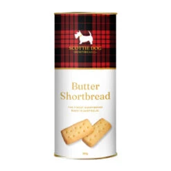 Scottie Dog Traditional Tartan Shortbread Tube 180g