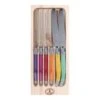 Laguiole Jean Dubost Deluxe Mixed Colour Table Knives Set Of 6 1 Laguiole Jean Dubost Deluxe Mixed Colour Table Knives Set Of 6 -Home-Kitchen jean dubost set of 6 mixed colour table knife set 861400