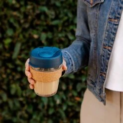 KeepCup Brew Cork Reusable Cup Assorted 340ml -Home-Kitchen keepcup brew cork m 12oz 340ml reusable glass cup 671410
