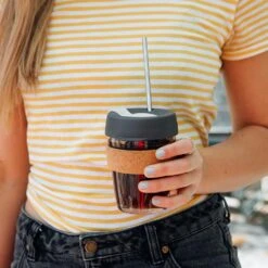 KeepCup Brew Cork Reusable Cup Assorted 340ml -Home-Kitchen keepcup brew cork m 12oz 340ml reusable glass cup 775136