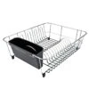 Dish Dish Drainer With Caddy Black Large -Home-Kitchen large black dish drainer with caddy 109288