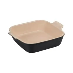 Le Creuset Heritage Stoneware Square Dish Satin Black 23cm -Home-Kitchen le creuset heritage deep square dish satin black 23cm 608954