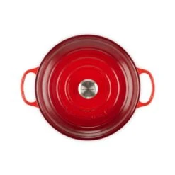 Le Creuset Signature Shallow Casserole Cerise 30cm -Home-Kitchen le creuset signature shallow casserole cerise 30cm 615550