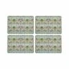 Nostalgic Strawberry Thief Aqua Placemats Set Of 4