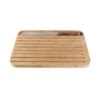 Pebbly Bread Board With Knife Set Natural Large -Home-Kitchen pb nba127