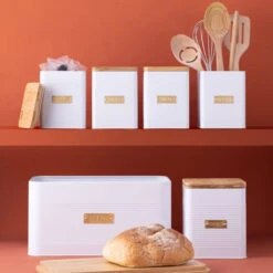 Typhoon Otto Square Bread Bin White 9.5L -Home-Kitchen typhoon square otto lifestyle.1680060628